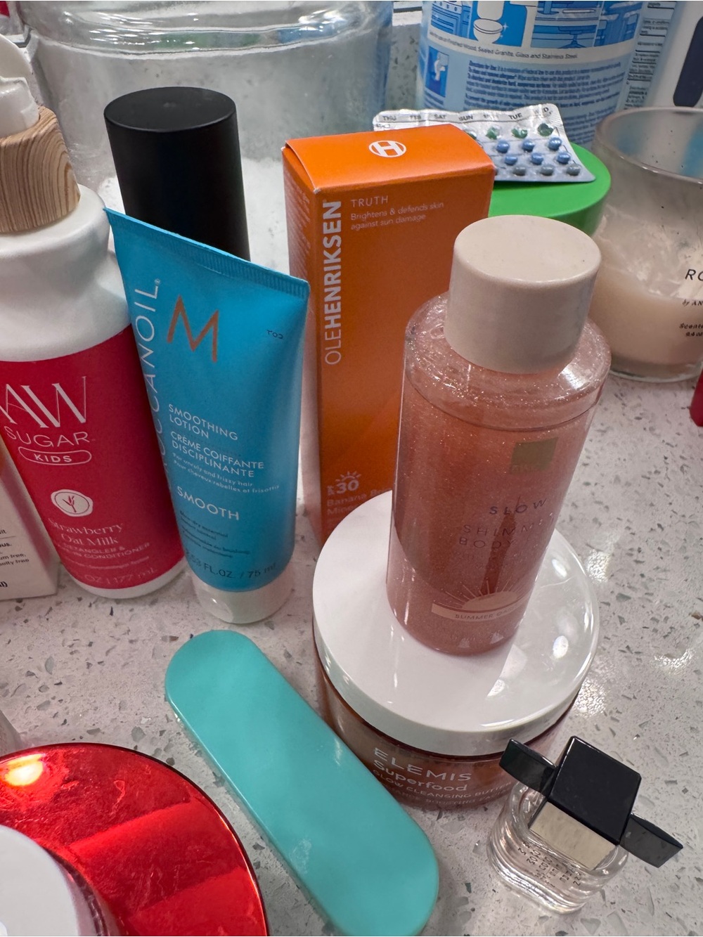 Mixed Skincare & Haircare Bundle - Blue, Pink, Yellow, Orange Accents - Picture 2 of 4